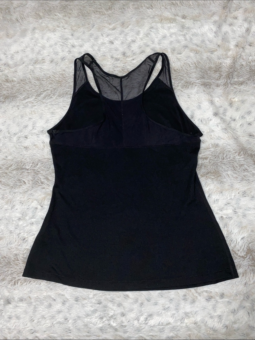Nike Black Racerback Mesh-Back Tank Top - Picture 2 of 3
